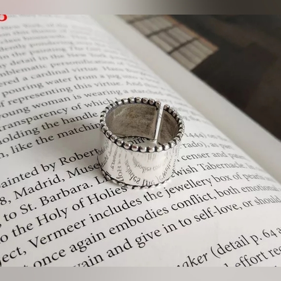 NEW Wide 925 Sterling Silver Adjustable Ring - Picture 2 of 8